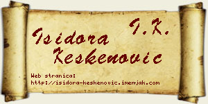 Isidora Keskenović vizit kartica
